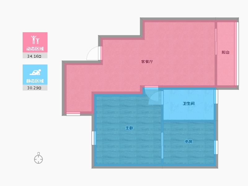 广东省-深圳市-浪琴屿花园-57.72-户型库-动静分区