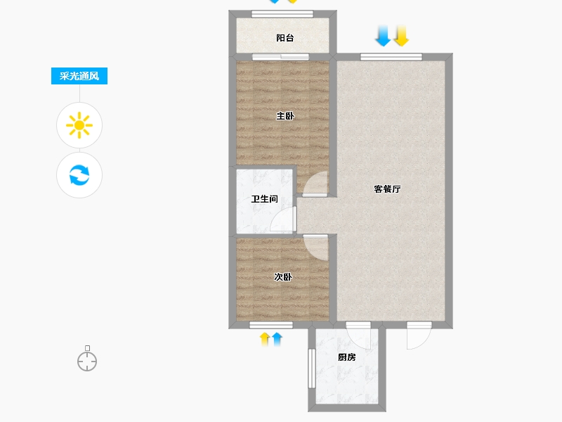 河北省-保定市-水墨紫棠-71.20-户型库-采光通风