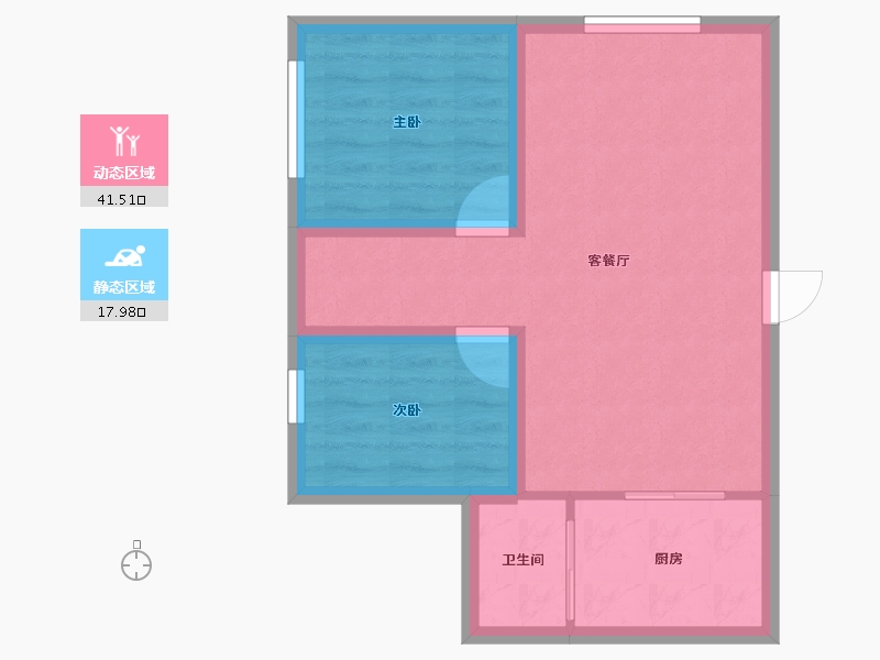 广东省-深圳市-和兴花园一期(和兴苑)-53.00-户型库-动静分区