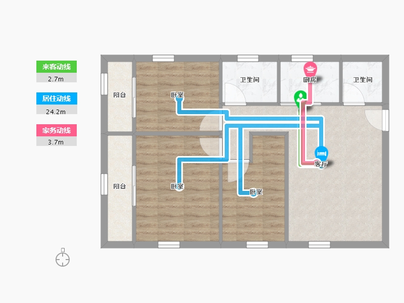 广东省-深圳市-红岭大厦-64.84-户型库-动静线