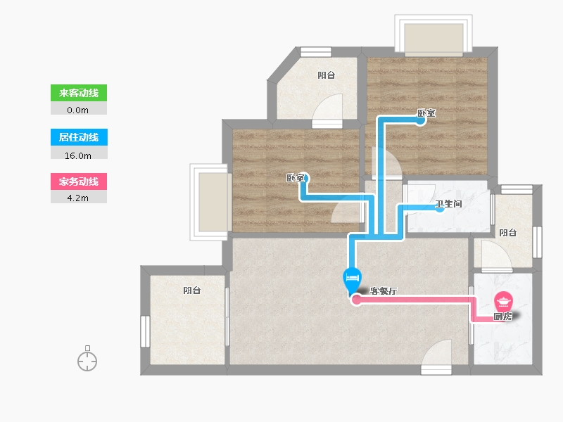 湖北省-黄冈市-东方颐园-57.12-户型库-动静线