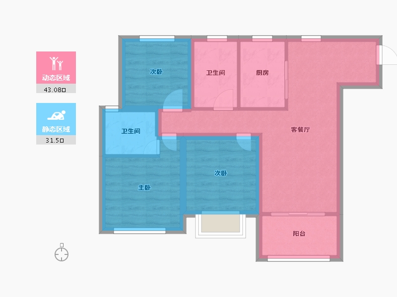 广东省-深圳市-合正汇一城-65.40-户型库-动静分区