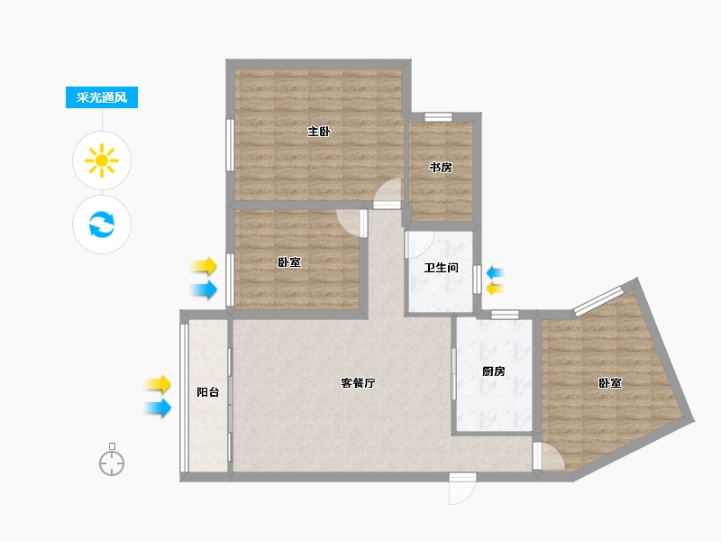 广东省-深圳市-恒丰理想居-98.05-户型库-采光通风