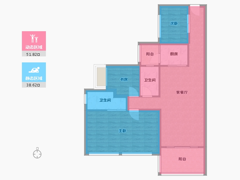 广东省-深圳市-鸿荣源禧园-80.82-户型库-动静分区