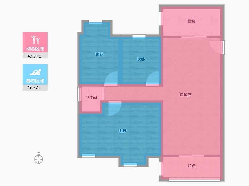 广东省-深圳市-青湖山庄-65.33-户型库-动静分区