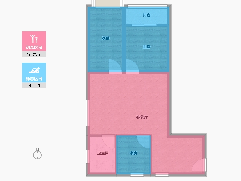 广东省-深圳市-长丰苑-48.83-户型库-动静分区