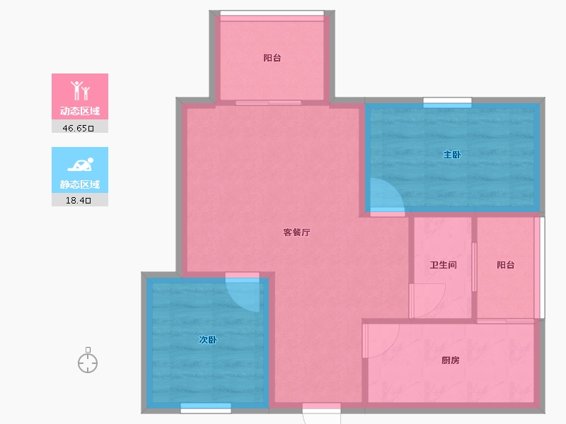 广东省-深圳市-鸿洲新都-57.76-户型库-动静分区