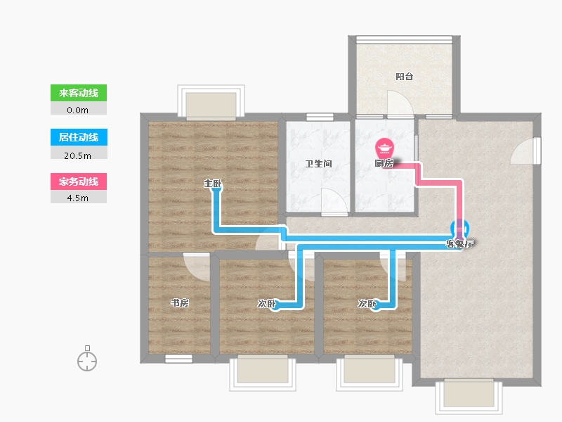 广东省-深圳市-富通蟠龙居-83.76-户型库-动静线