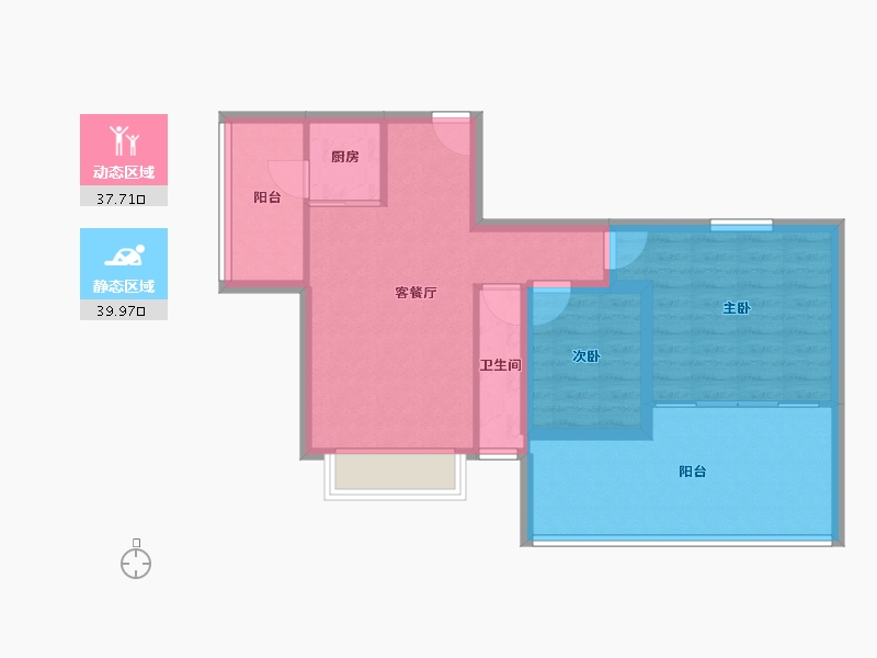 广东省-深圳市-缤纷年华-69.31-户型库-动静分区