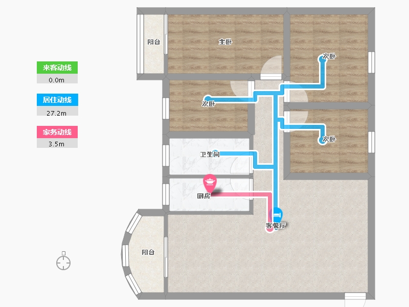 广东省-深圳市-嘉华花园西区-77.50-户型库-动静线