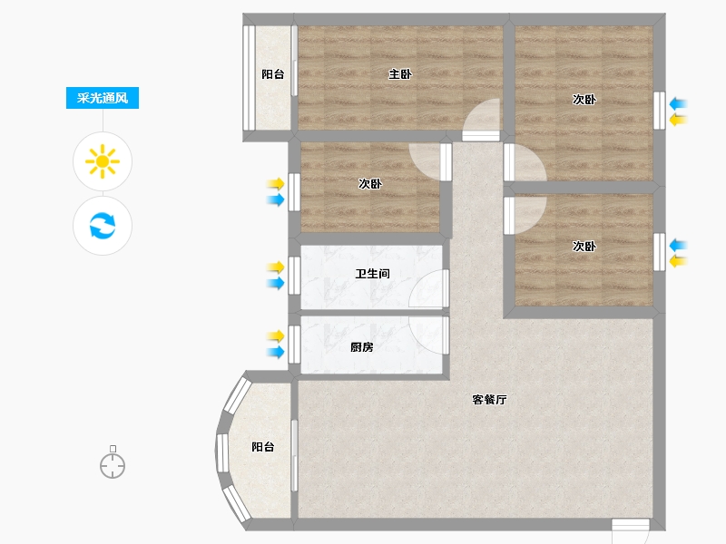 广东省-深圳市-嘉华花园西区-77.50-户型库-采光通风