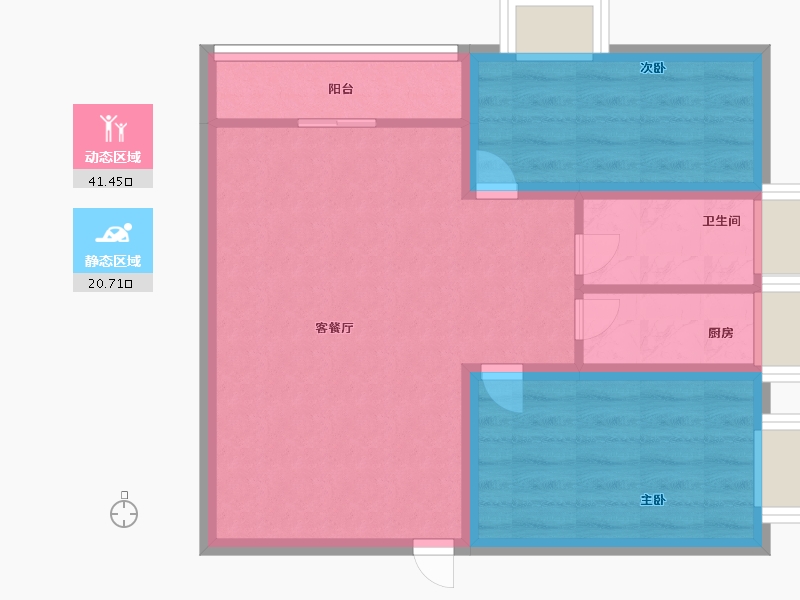 广东省-深圳市-双城世纪大厦-54.99-户型库-动静分区