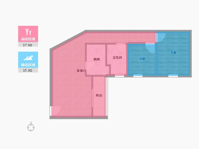 广东省-深圳市-汇鑫花园-47.03-户型库-动静分区