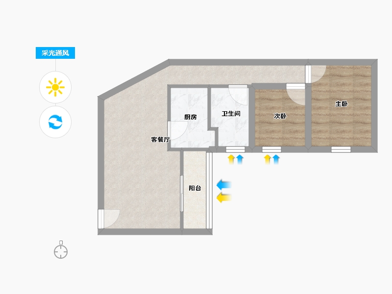 广东省-深圳市-汇鑫花园-47.03-户型库-采光通风