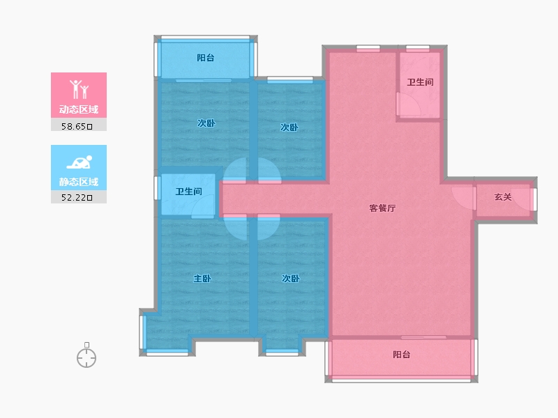 广东省-深圳市-铁路小区-98.42-户型库-动静分区