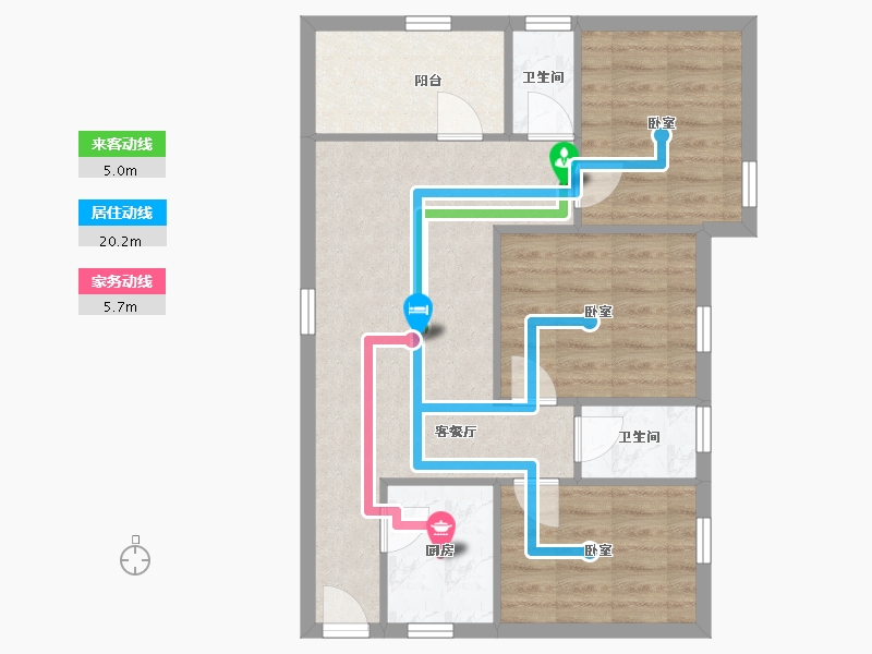 广东省-深圳市-万科翡丽郡-68.79-户型库-动静线