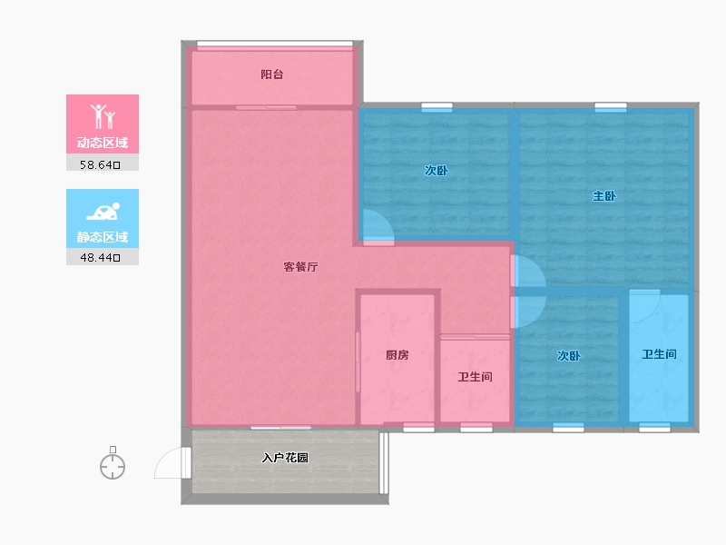 广东省-深圳市-星海名城(六期)-104.42-户型库-动静分区