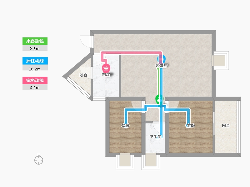 广东省-深圳市-信和自由广场-58.72-户型库-动静线