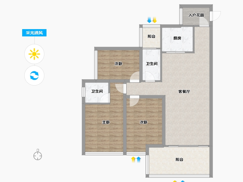 广东省-深圳市-岭南苑-94.91-户型库-采光通风