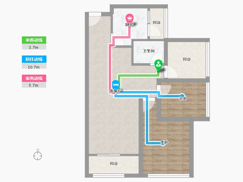 广东省-深圳市-宏发世纪城二期-64.24-户型库-动静线