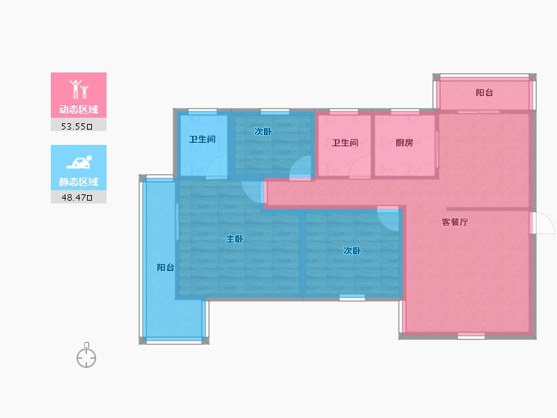 广东省-深圳市-豪业华庭-90.52-户型库-动静分区