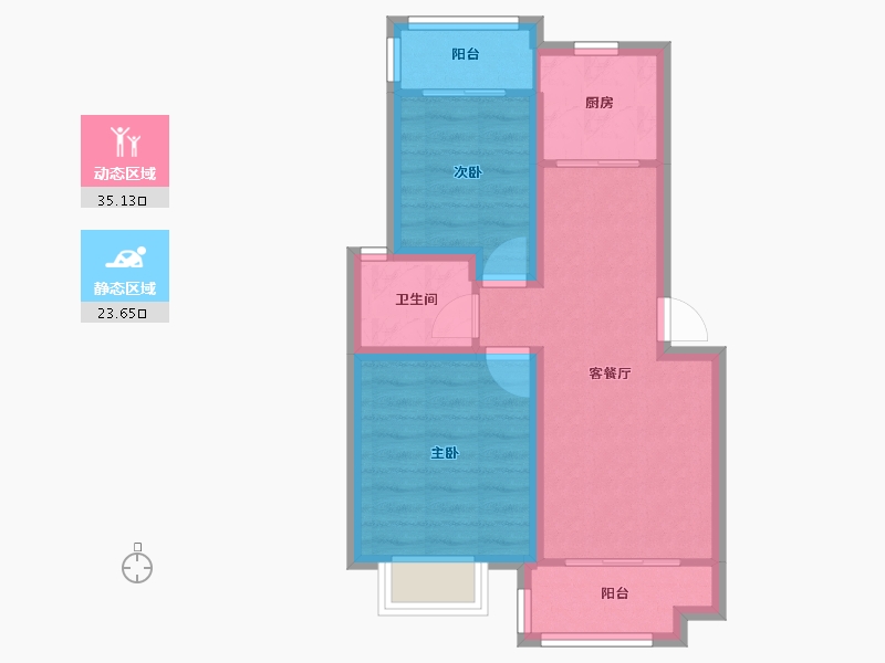 广东省-深圳市-共乐华庭-51.57-户型库-动静分区