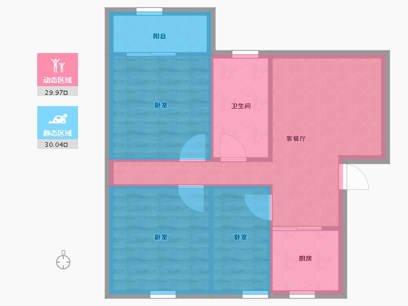 广东省-深圳市-文锦渡海关三院生活区-53.72-户型库-动静分区