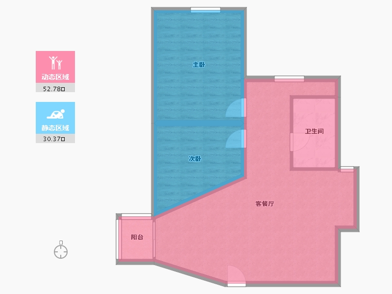 广东省-深圳市-洪湖花园-75.12-户型库-动静分区