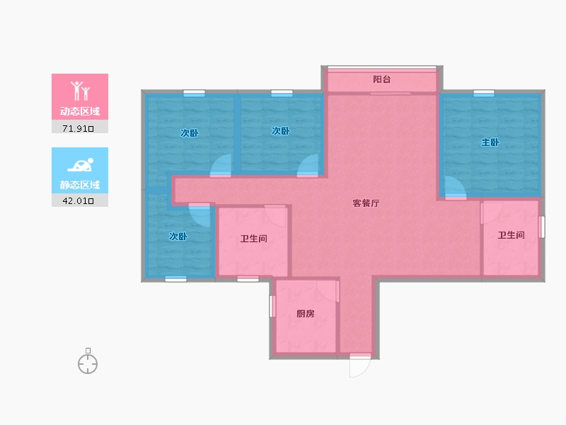 广东省-深圳市-流塘阳光-101.45-户型库-动静分区