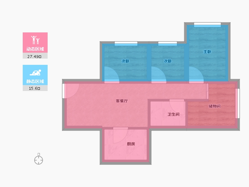 广东省-深圳市-海丰苑-36.80-户型库-动静分区