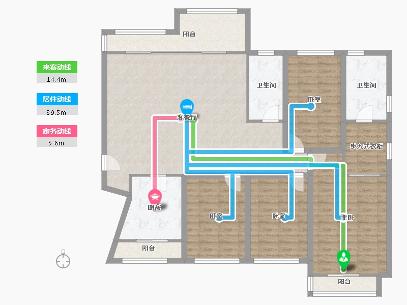 广东省-深圳市-中洲华府（一期）-135.65-户型库-动静线