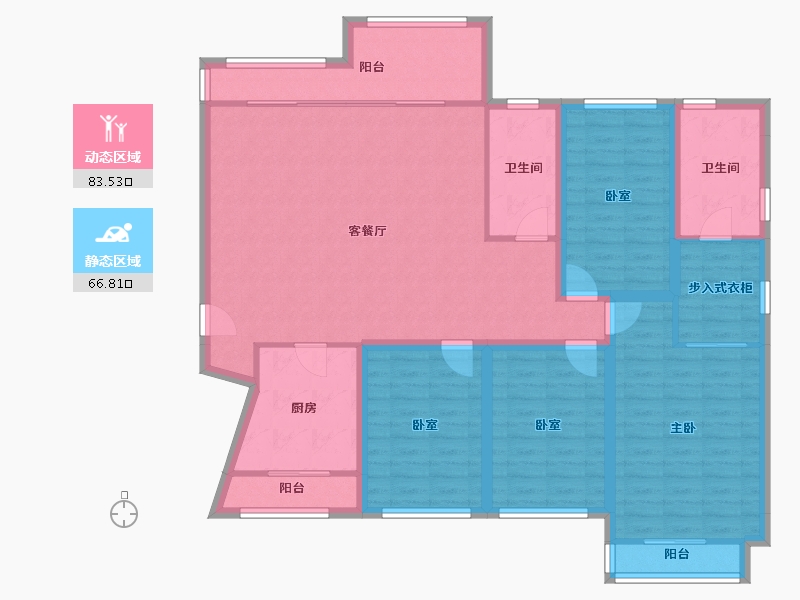 广东省-深圳市-中洲华府（一期）-135.65-户型库-动静分区