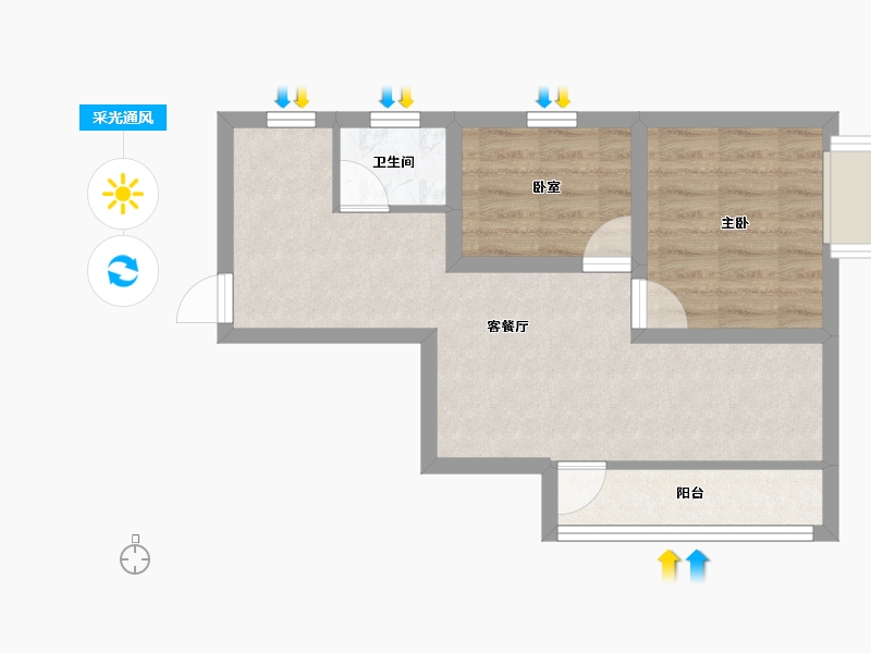 广东省-深圳市-新街口大厦-46.19-户型库-采光通风