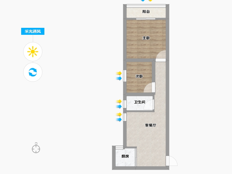 广东省-深圳市-旺业豪苑-36.99-户型库-采光通风