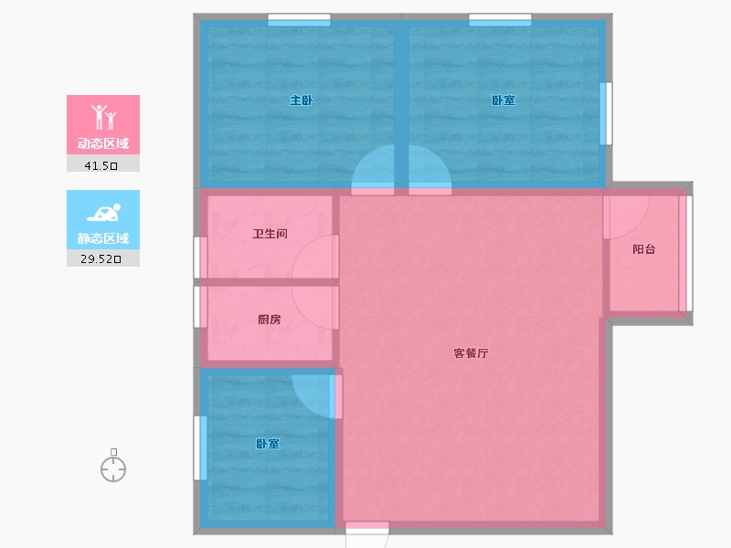 广东省-深圳市-翠竹苑-63.34-户型库-动静分区