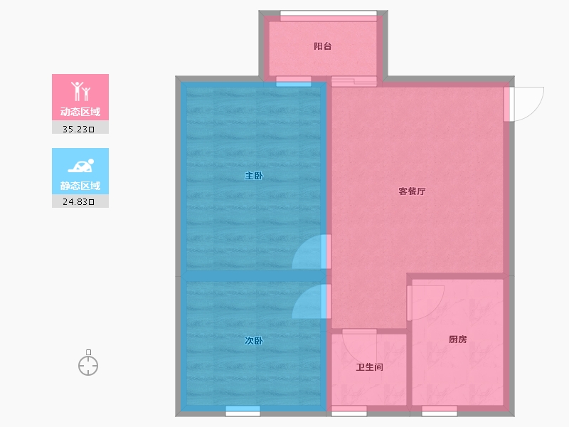 广东省-深圳市-翠竹苑-53.30-户型库-动静分区