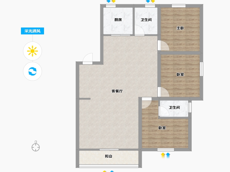 广东省-深圳市-学林雅院-93.72-户型库-采光通风