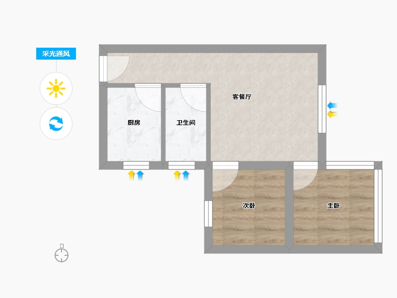 广东省-深圳市-红岗花园-31.85-户型库-采光通风