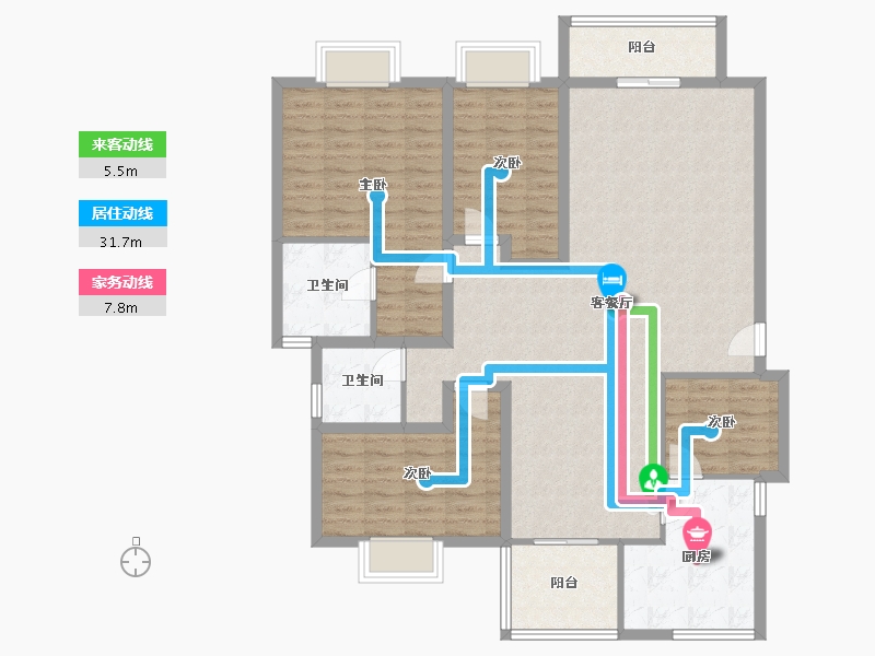 广东省-深圳市-鸣翠谷-125.31-户型库-动静线