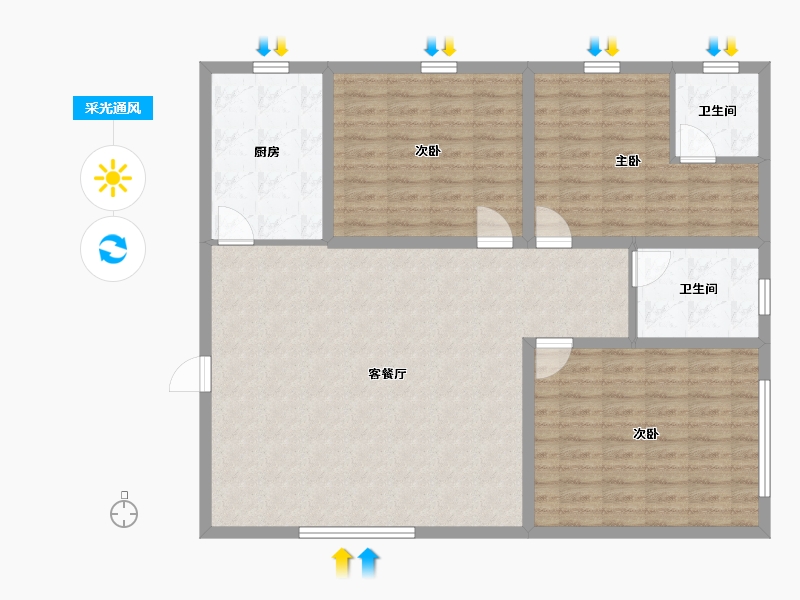 广东省-深圳市-金枫花园-116.29-户型库-采光通风