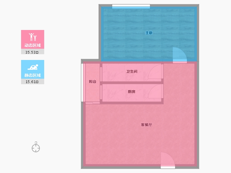 广东省-深圳市-东港中心大厦-45.70-户型库-动静分区