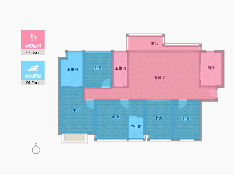 广东省-深圳市-中洲华府（一期）-111.41-户型库-动静分区