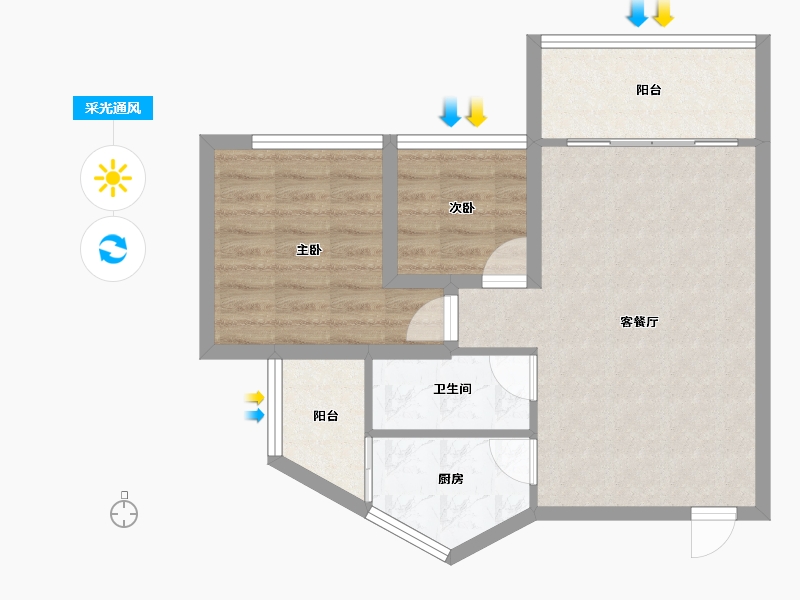 广东省-深圳市-天朗风清-61.06-户型库-采光通风