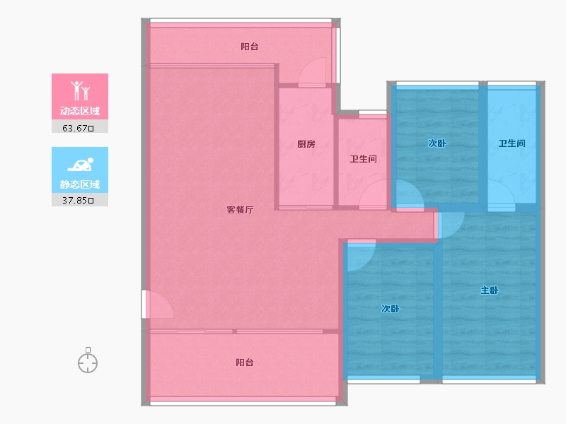 广东省-深圳市-西城丰和家园-90.57-户型库-动静分区