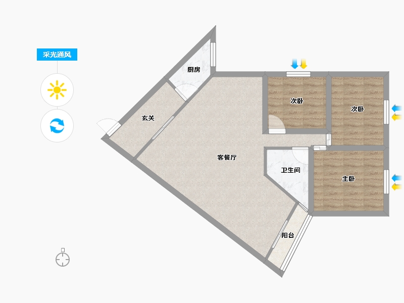 广东省-深圳市-金丽豪苑-77.26-户型库-采光通风