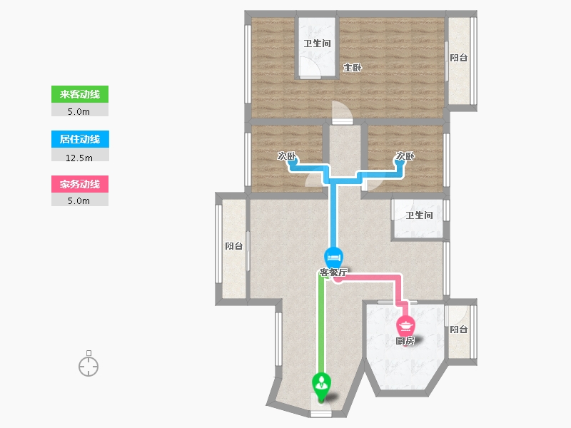 广东省-深圳市-鸿翔花园-100.66-户型库-动静线