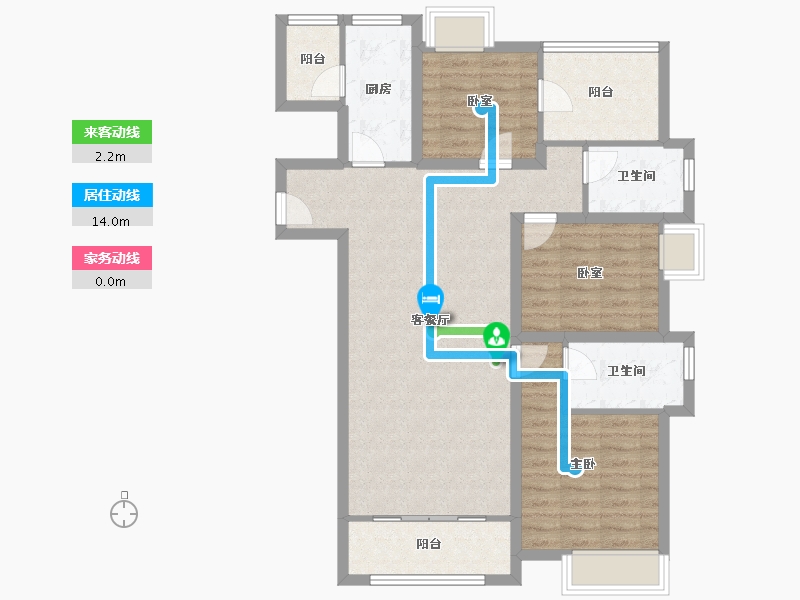 广东省-深圳市-华侨城四海云亭-96.17-户型库-动静线