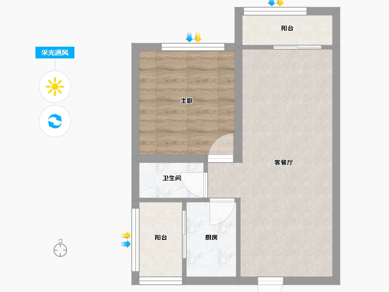 广东省-深圳市-泊林花园-43.54-户型库-采光通风