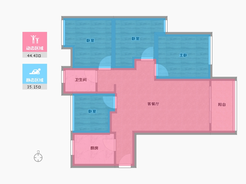 广东省-深圳市-华丰前海湾(一期)-69.50-户型库-动静分区