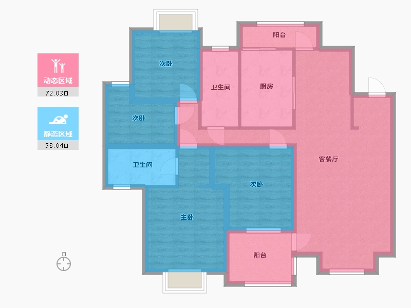 广东省-深圳市-阳光带海滨城(一期)-111.01-户型库-动静分区